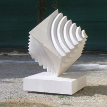 natural stone garden statue white modern abstract italian marble sculpture